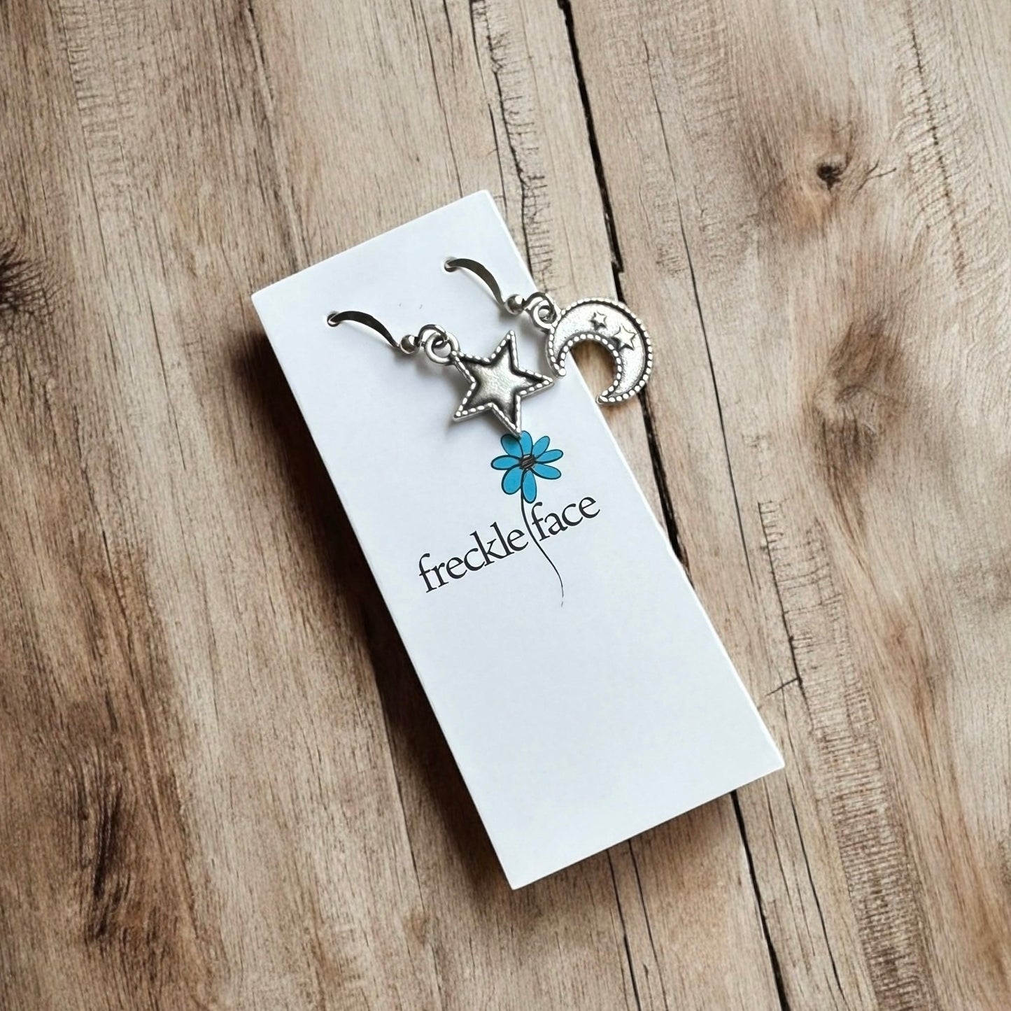 Mixed Moon & Star Earrings - Velora Luxury Fashion