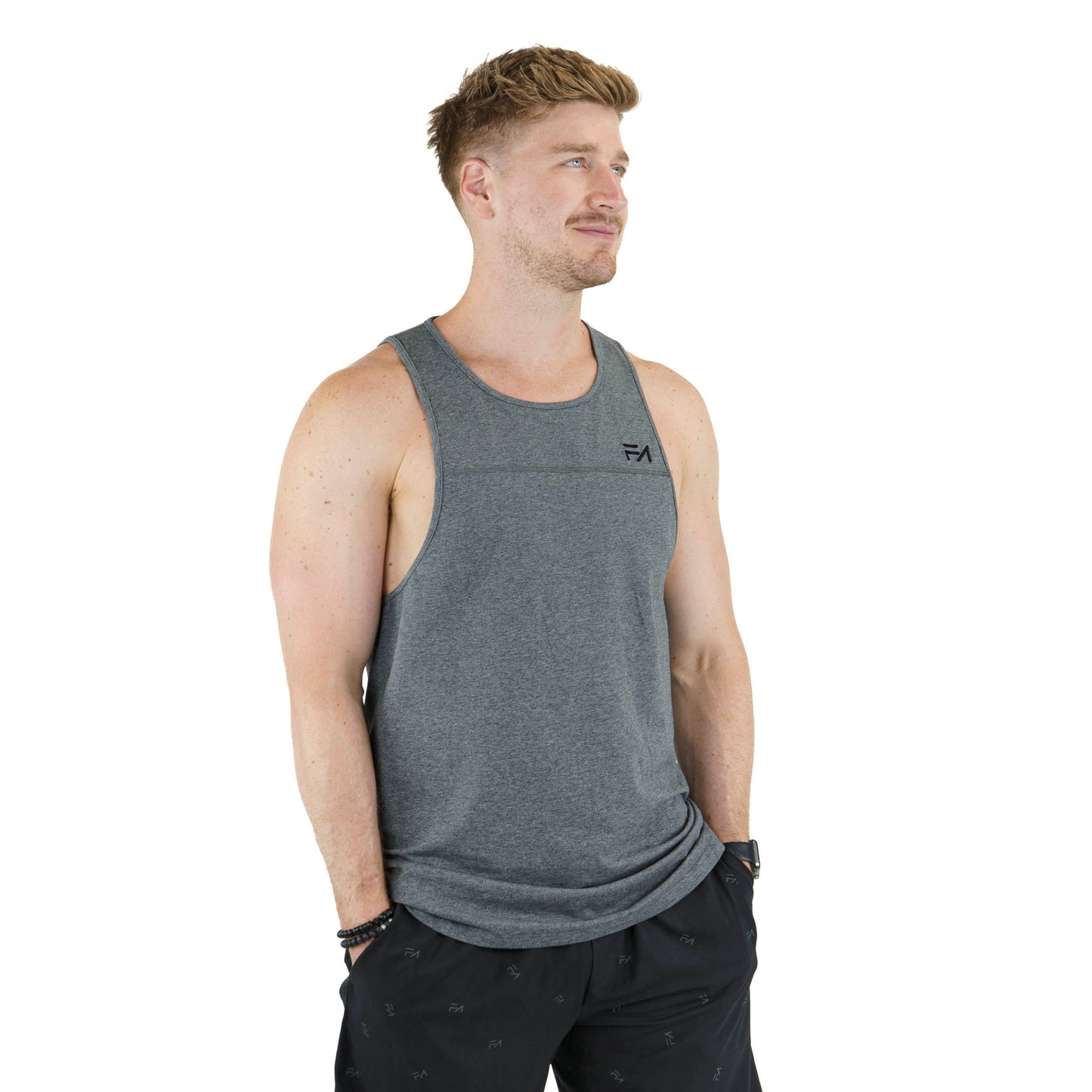 FA Momentum Tank Heather Char - Velora