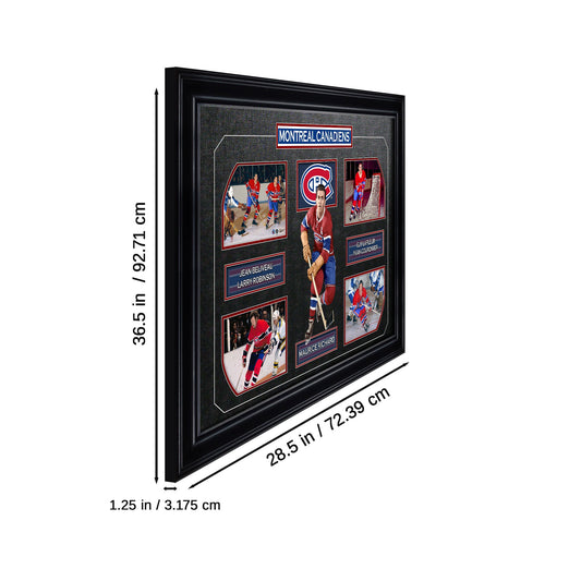 Montreal Canadiens Vintage Framed 5-Player Collage - Velora Luxury Fashion