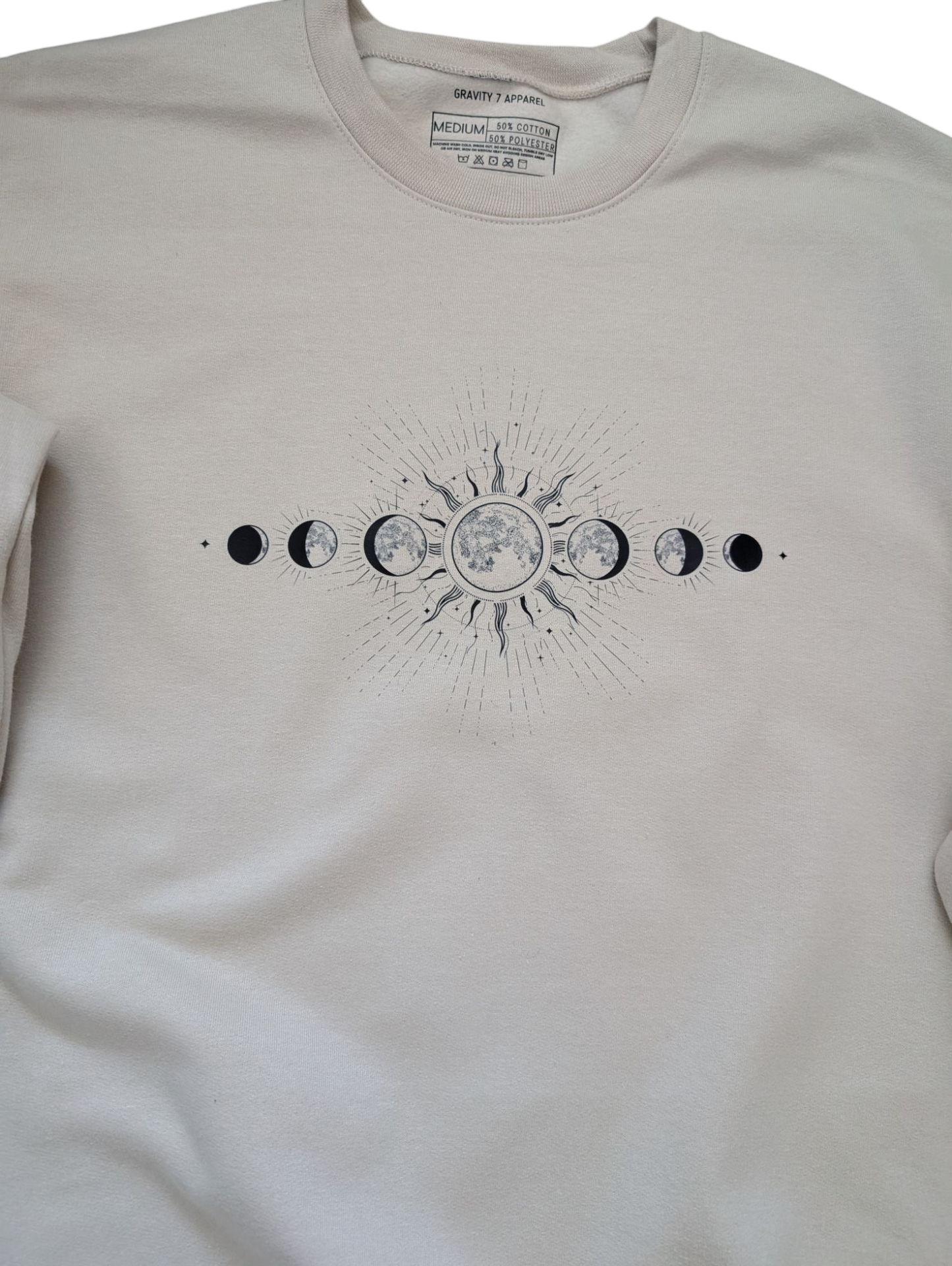 Moon Phase Sweatshirt - Celestial Clothing for Spiritual Souls - Velora