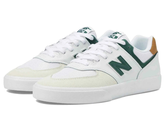 New Balance 574 Vulc White/Forest US Mens 5.5 Womens 7 D (M) - Velora Luxury Fashion