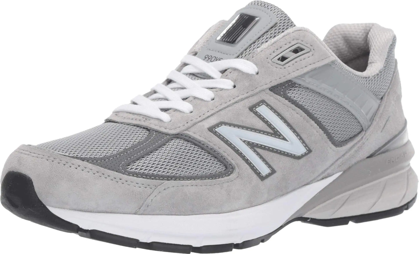 New Balance Mens Made in US 990 V5 Sneaker Grey/Castlerock 12.5 Wide - Velora Luxury Fashion