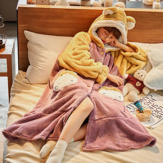 New Winter Coral Fleece Pajamas For Women - Velora