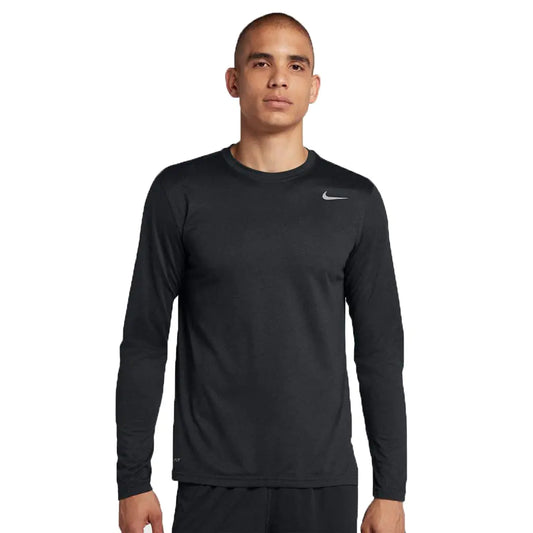 Nike Mens Dry Anti-Odor Dri-Fit Long Sleeve Shirt Cardinal X-Large - Velora Luxury Fashion