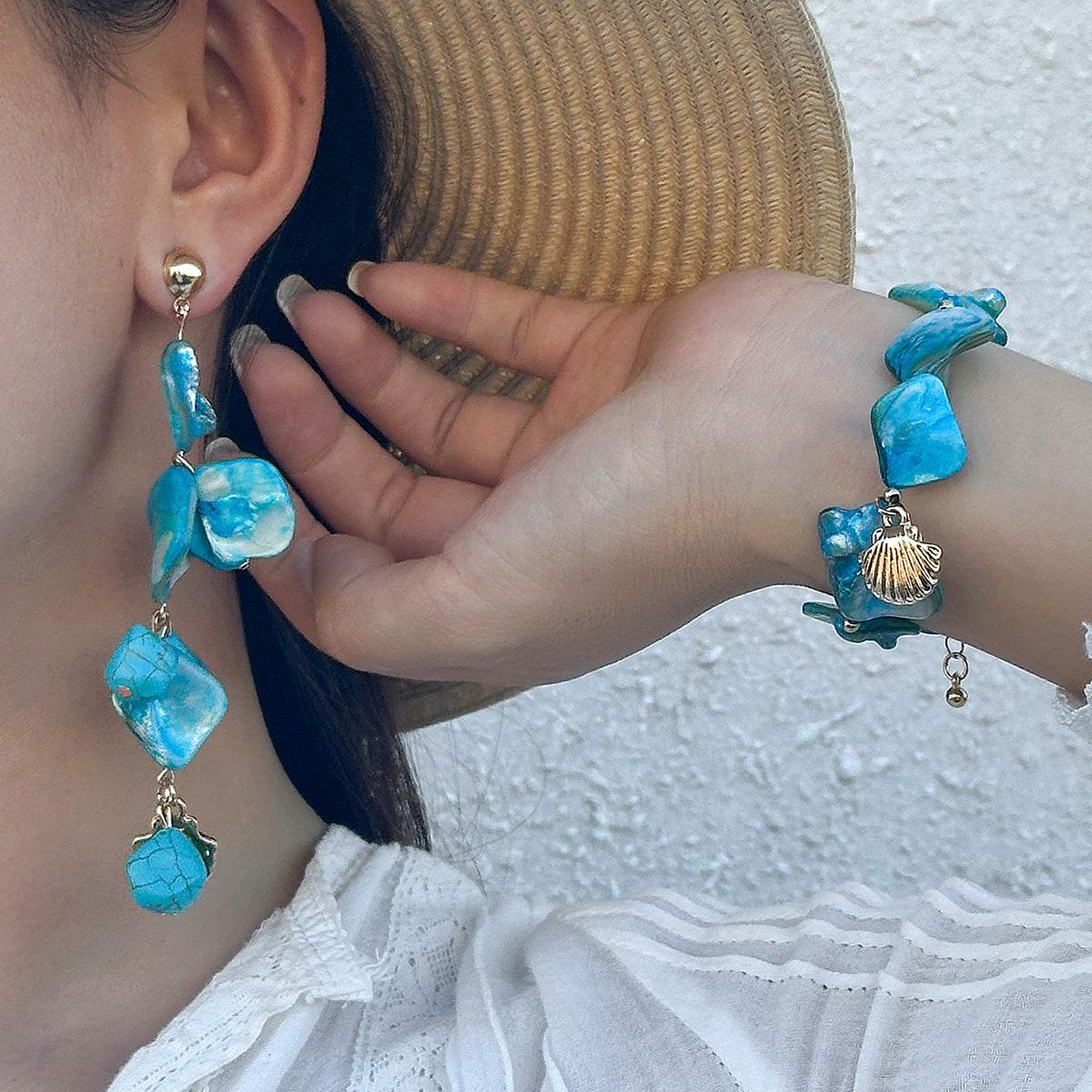 Classic Conch Pendant Necklace For Women Bohemian Starfish Beaded Choker Necklace Summer Beach Neck Fashion Jewelry - Velora