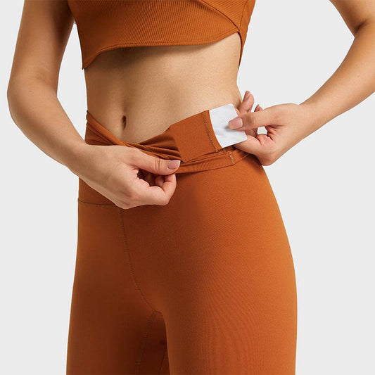 Women's Solid Color High Waist Hip Lift Stretch Yoga Pants - Velora