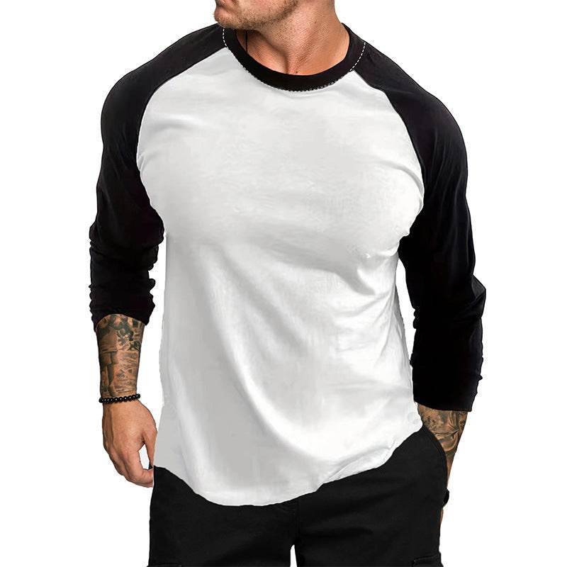 Men's Round Neck Loose Breathable Casual Long Sleeve - Velora