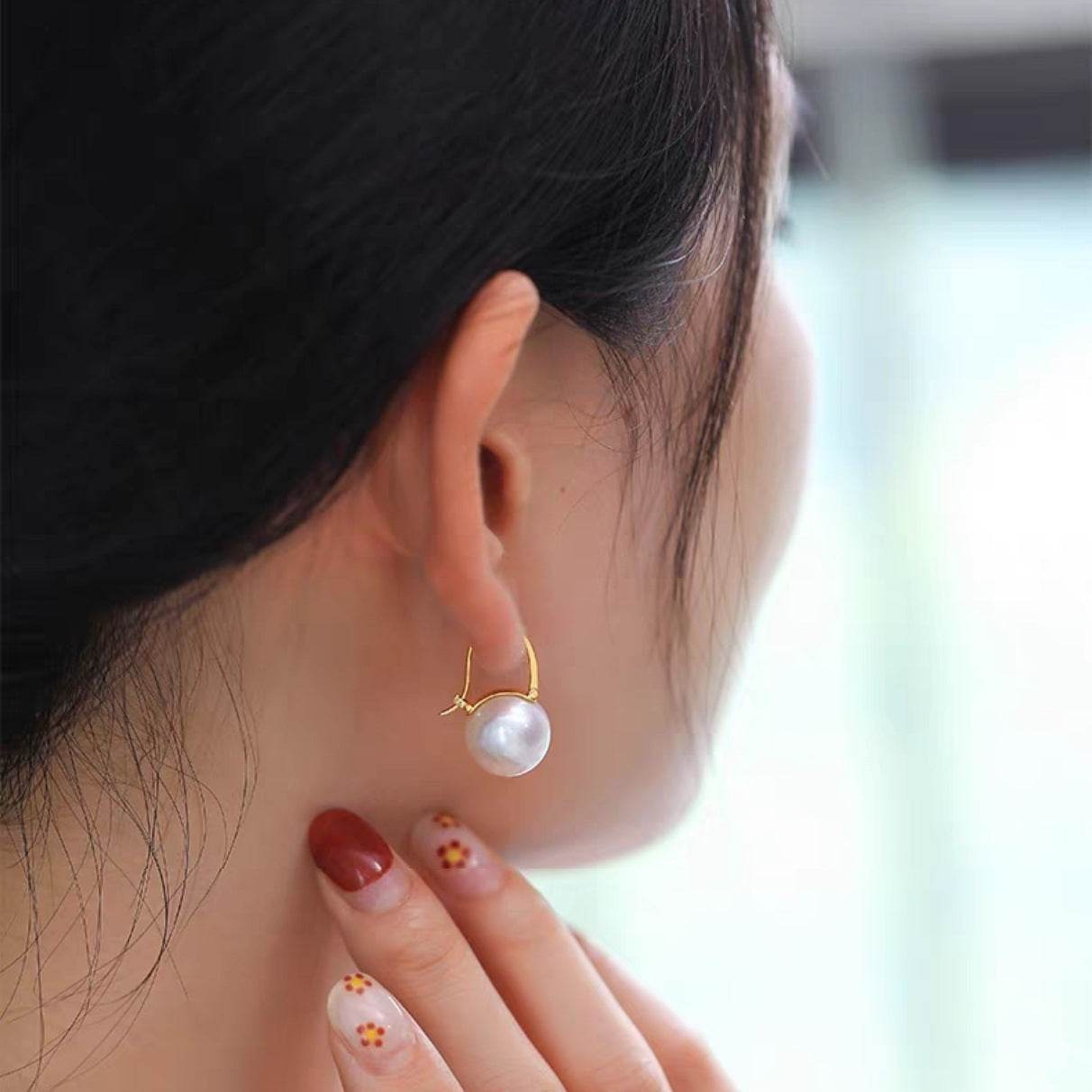 Copper Plated Gold Ancient Hong Kong Style Earrings - Velora