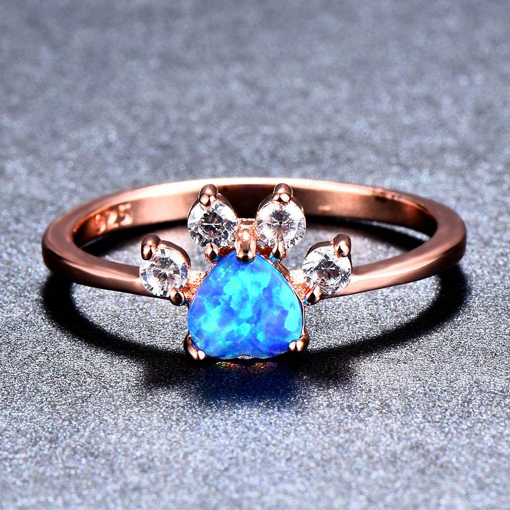 Cute Cat-claw-shaped Rings Fashion Personality Rhinestone Ring Women's Jewelry - Velora