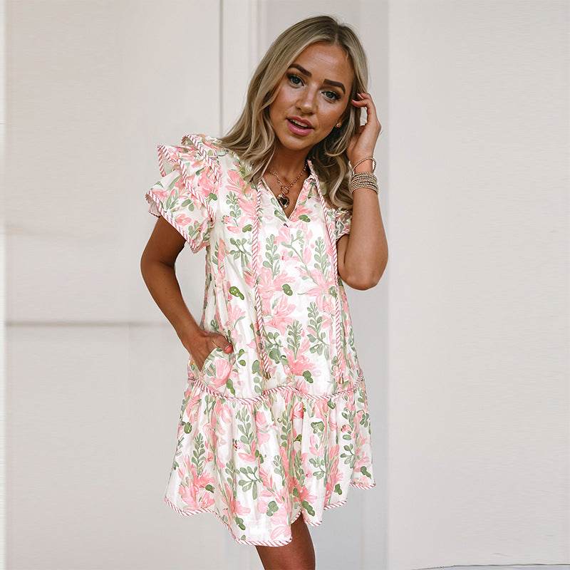 Fashion Personalized Floral Print Dress Women - Velora