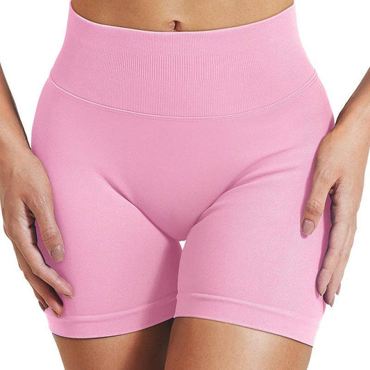 High Waist Yoga Shorts Tight Hip Raise Seamless Quick-drying Pants For Sports Fitness - Velora