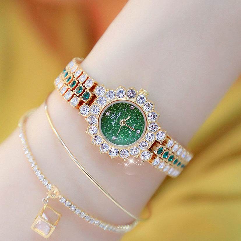 Multicolor Temperament Women's Fashion Quartz Watch Luxury Stainless Steel Analog WristWatch Ladies Watch Women Dress Bracelet Set Clock - Velora
