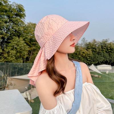 Fashionable Summer Protection UV Protection Dome Cotton Wide Brim Sun Hat - Velora
