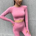 Sports T-shirt Quick-drying Tight High Elastic Short Seamless Long-sleeved Coat - Velora