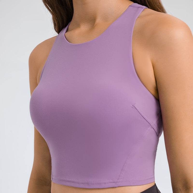 Sports Vest With Chest Pad Women's Shockproof Beauty Back Yoga Clothes - Velora