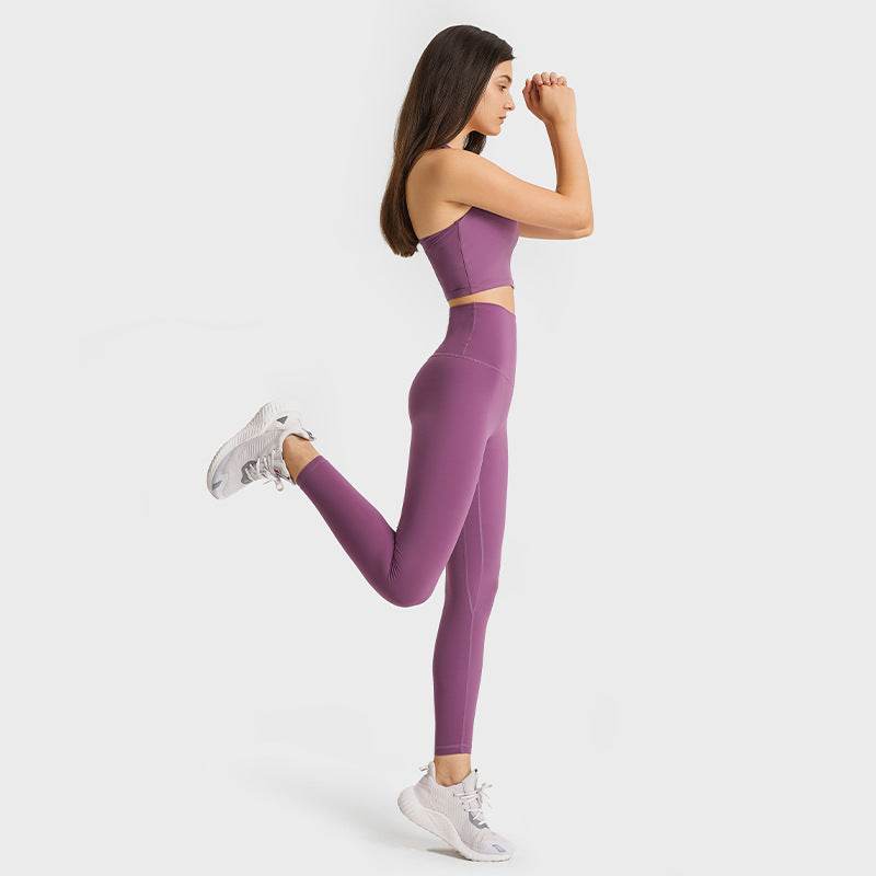Women's Solid Color High Waist Hip Lift Stretch Yoga Pants - Velora