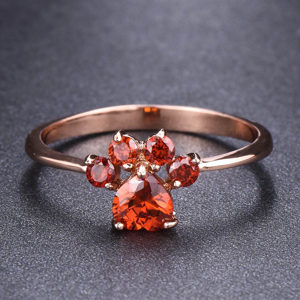 Cute Cat-claw-shaped Rings Fashion Personality Rhinestone Ring Women's Jewelry - Velora