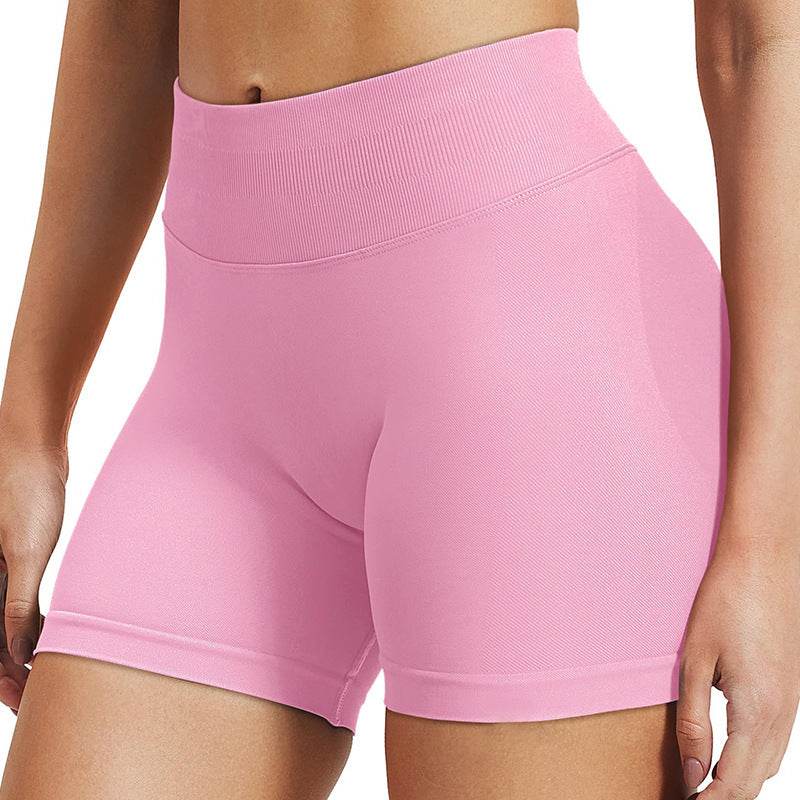 High Waist Yoga Shorts Tight Hip Raise Seamless Quick-drying Pants For Sports Fitness - Velora