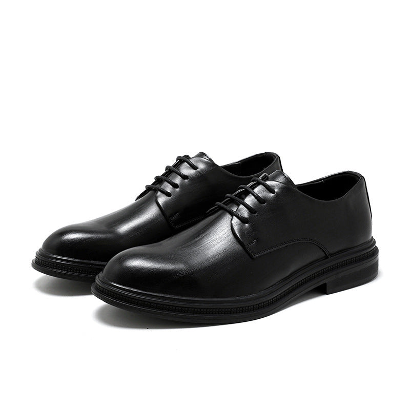 Summer British Phoenix Formal Business Suit Shoes Black Interior Height Increase Velora