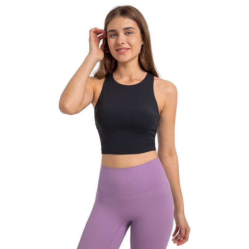 Sports Vest With Chest Pad Women's Shockproof Beauty Back Yoga Clothes - Velora