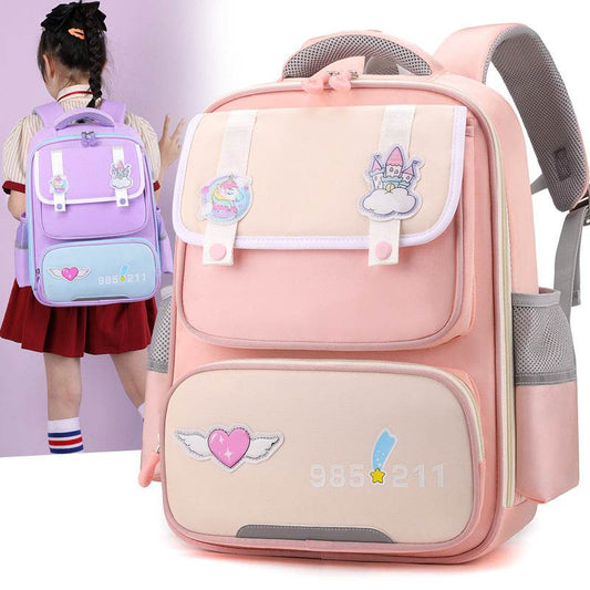 Children's Schoolbag British Style Lightweight And Wear-resistant - Velora