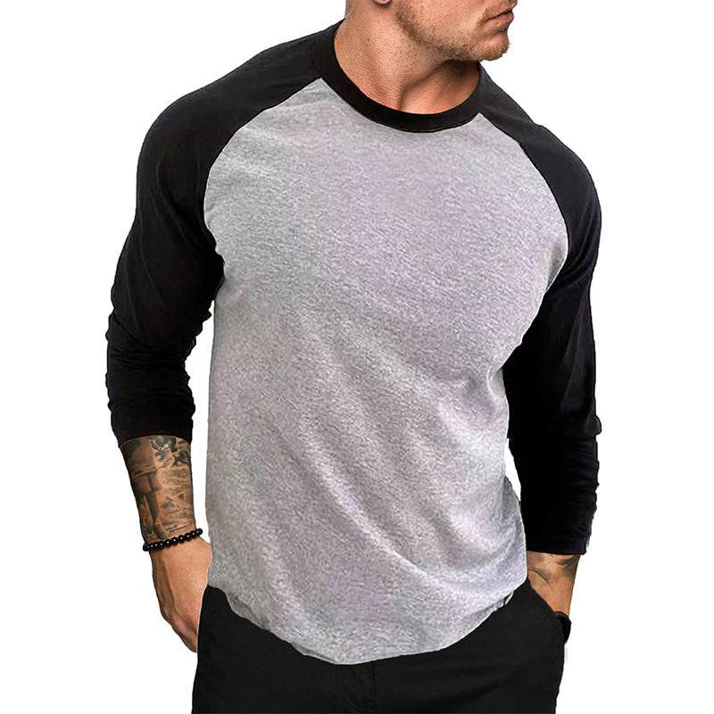 Men's Round Neck Loose Breathable Casual Long Sleeve - Velora