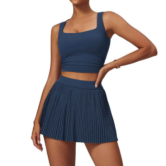 Tennis Skirt set Athletic Sports Workout Pleated Skort Outfit Women - Velora