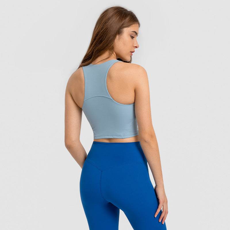 Sports Vest With Chest Pad Women's Shockproof Beauty Back Yoga Clothes - Velora