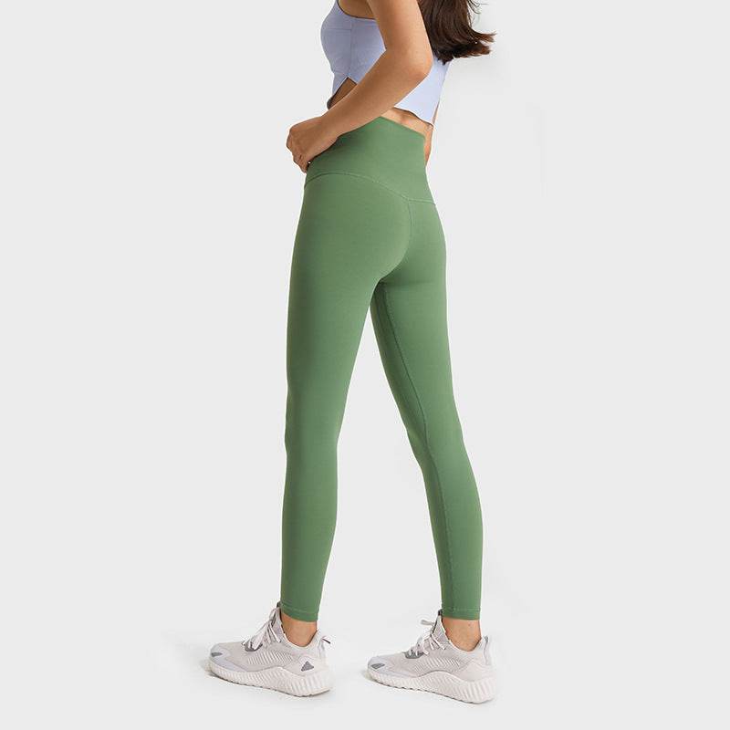 Women's Solid Color High Waist Hip Lift Stretch Yoga Pants - Velora