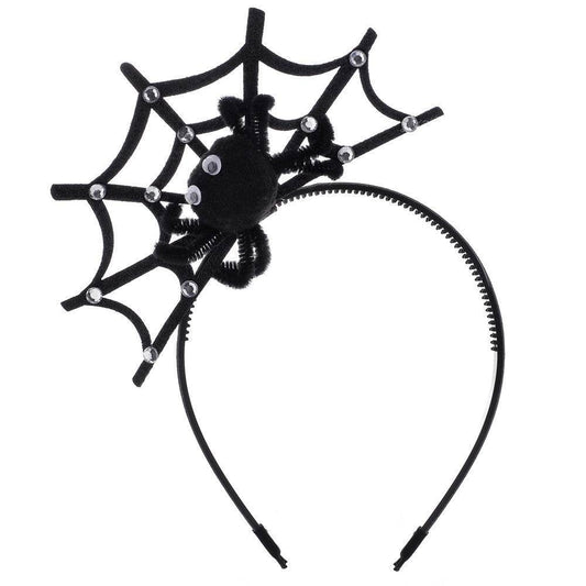 Lace Spider Web Hair-hoop Headband Halloween Ghost Festival - Velora