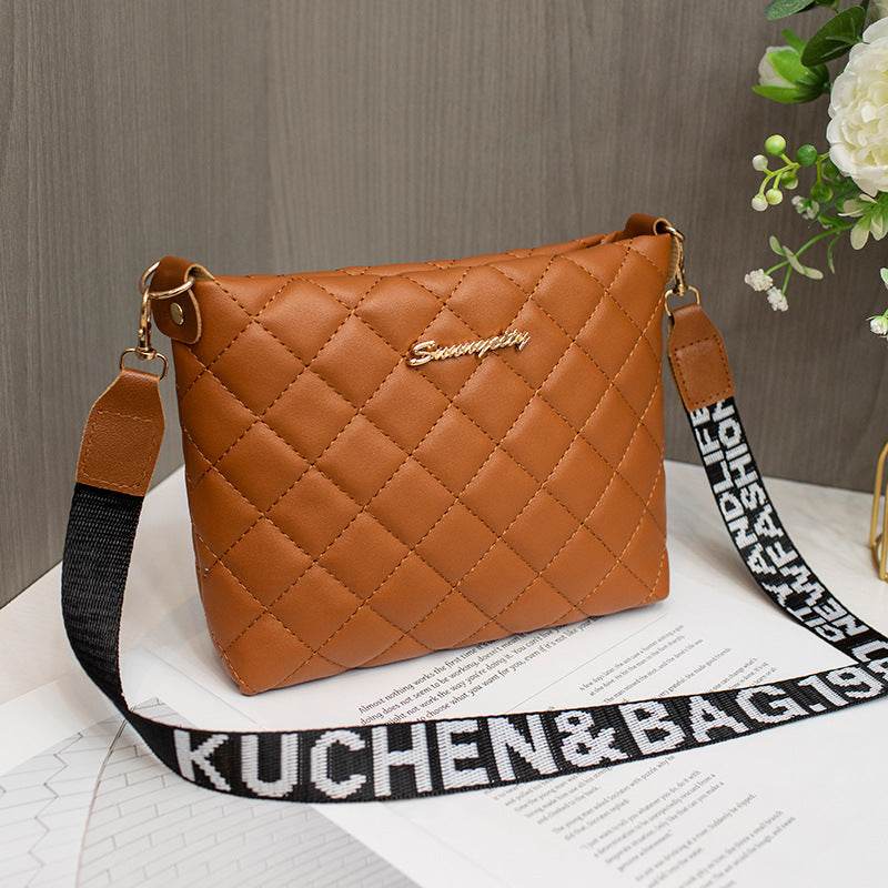 Small Messenger Bag For Women Trend Lingge Embroidery Female Shoulder Bags Fashion Chain Ladies Crossbody Purse - Velora