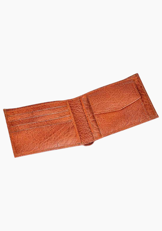 OHM Bill Fold Leather Wallet with Coin Pouch - Velora