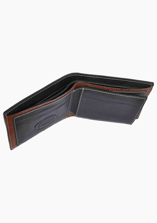 OHM Leather Wallet in Tiger Print Multi Color - Velora