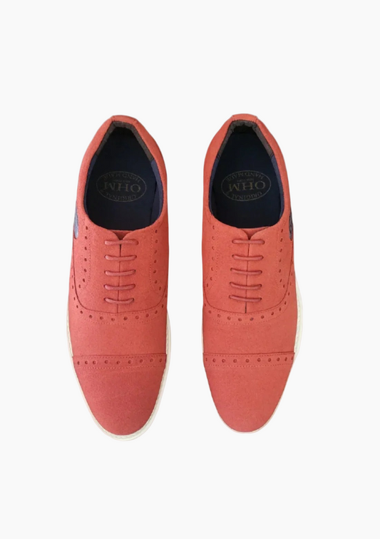 OHM Sporty Oxford Style Leather Shoes with OHM Embossed - Velora
