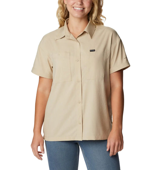 Columbia Womens Silver Ridge Vented Short Sleeve - Ancient Fossil L