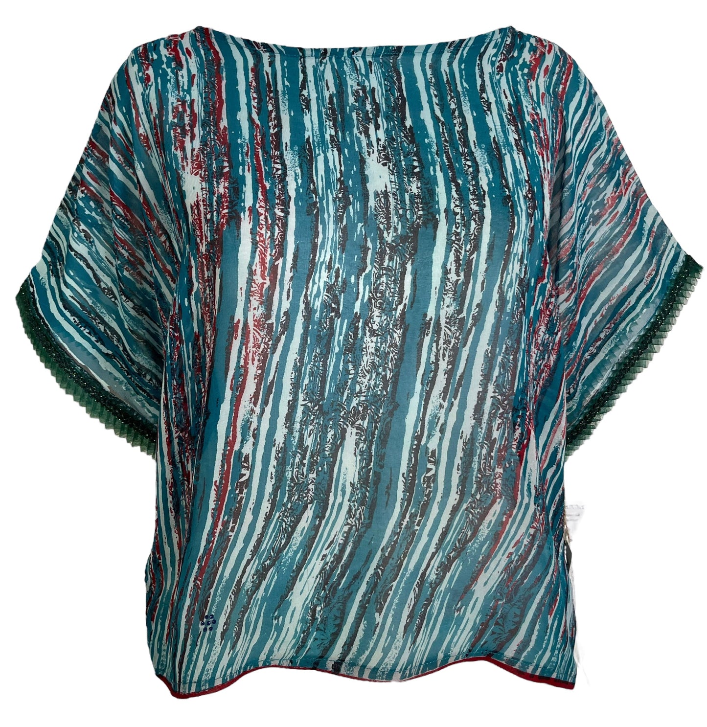 PRG6031 Sheer Avatar Pure Silk Boxy Top - Velora