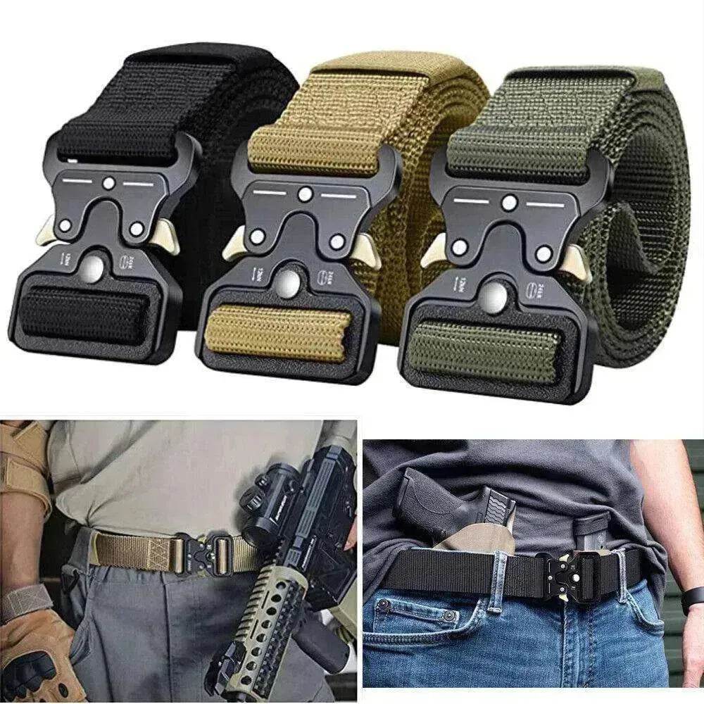PREMIUM Men Casual Military Belt Tactical Waistband Rescue Rigger Nylon Belt USA - Velora
