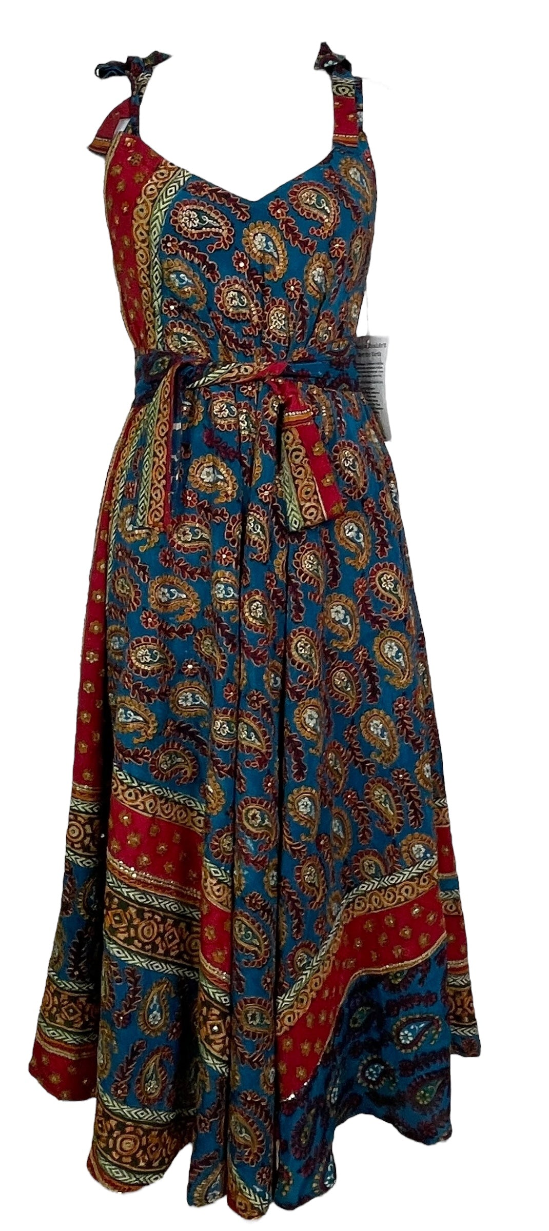 STAFF HOLD PRC7675 Avatar Pure Silk Maxi Dress with Belt - Velora