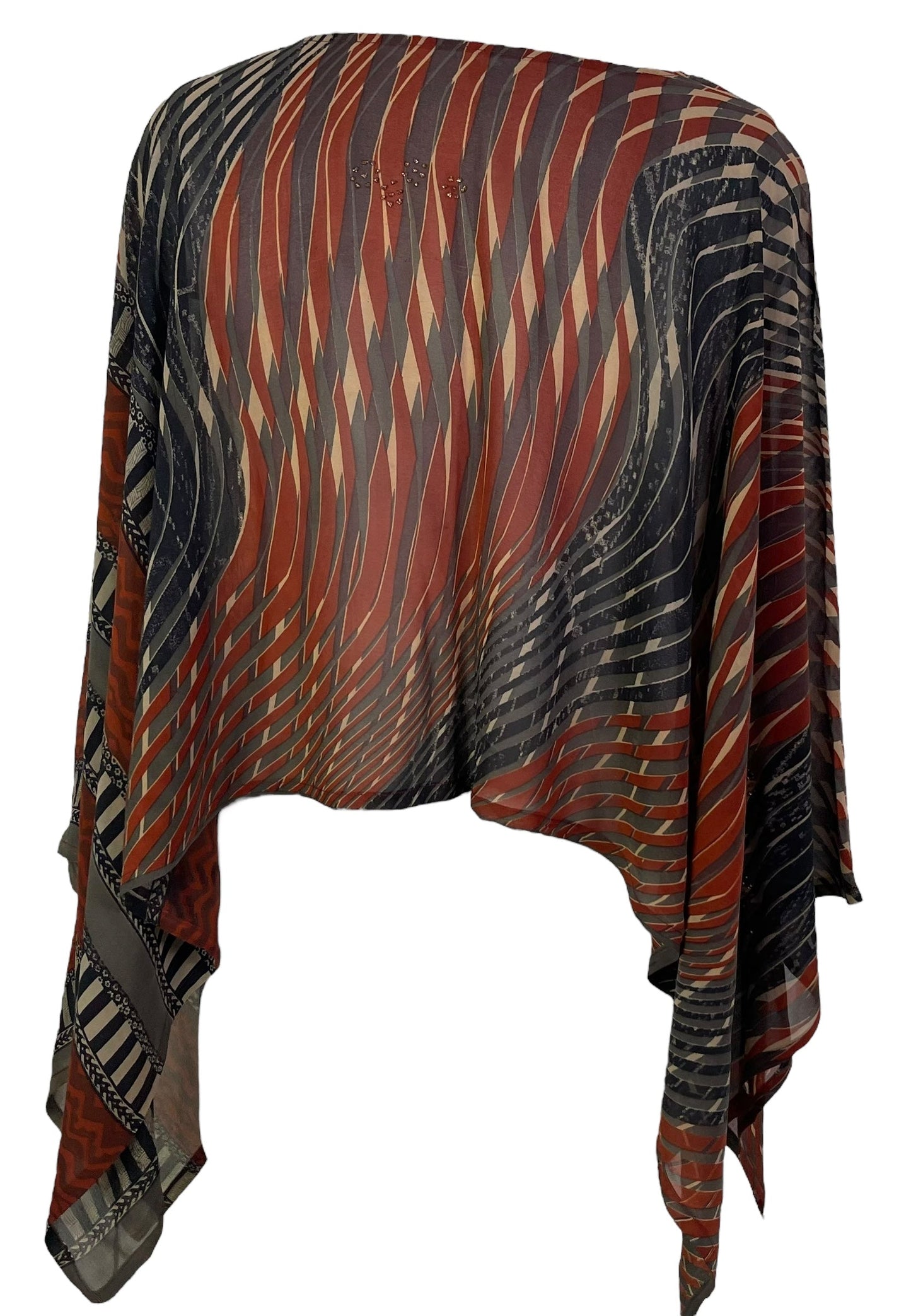PRG7120 Sheer Avatar Pure Silk Capelet Poncho - Velora