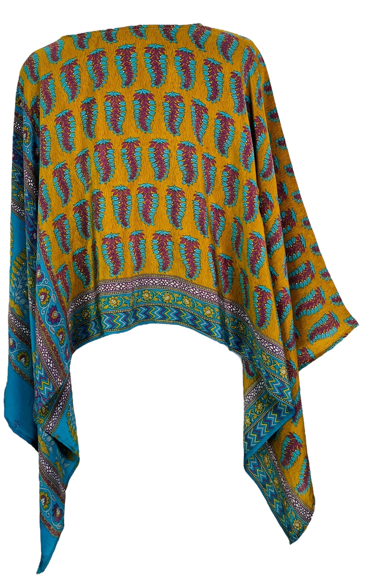 PRC7449 Avatar Pure Silk Capelet Poncho - Velora
