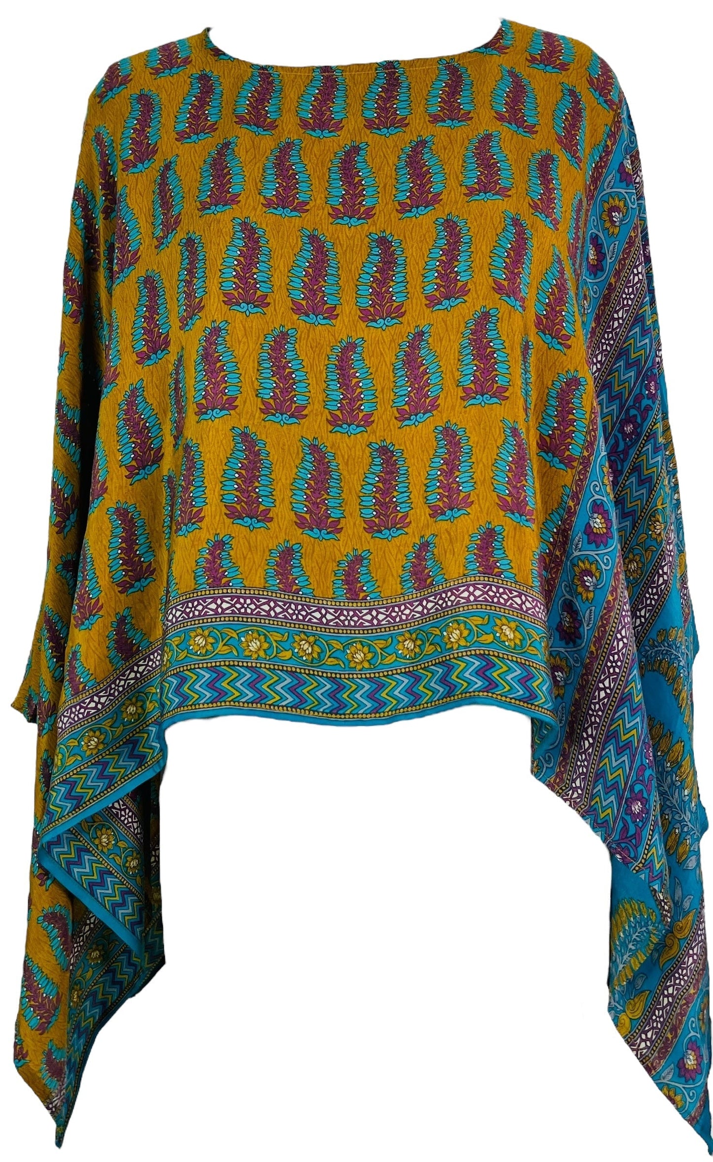 PRC7449 Avatar Pure Silk Capelet Poncho - Velora