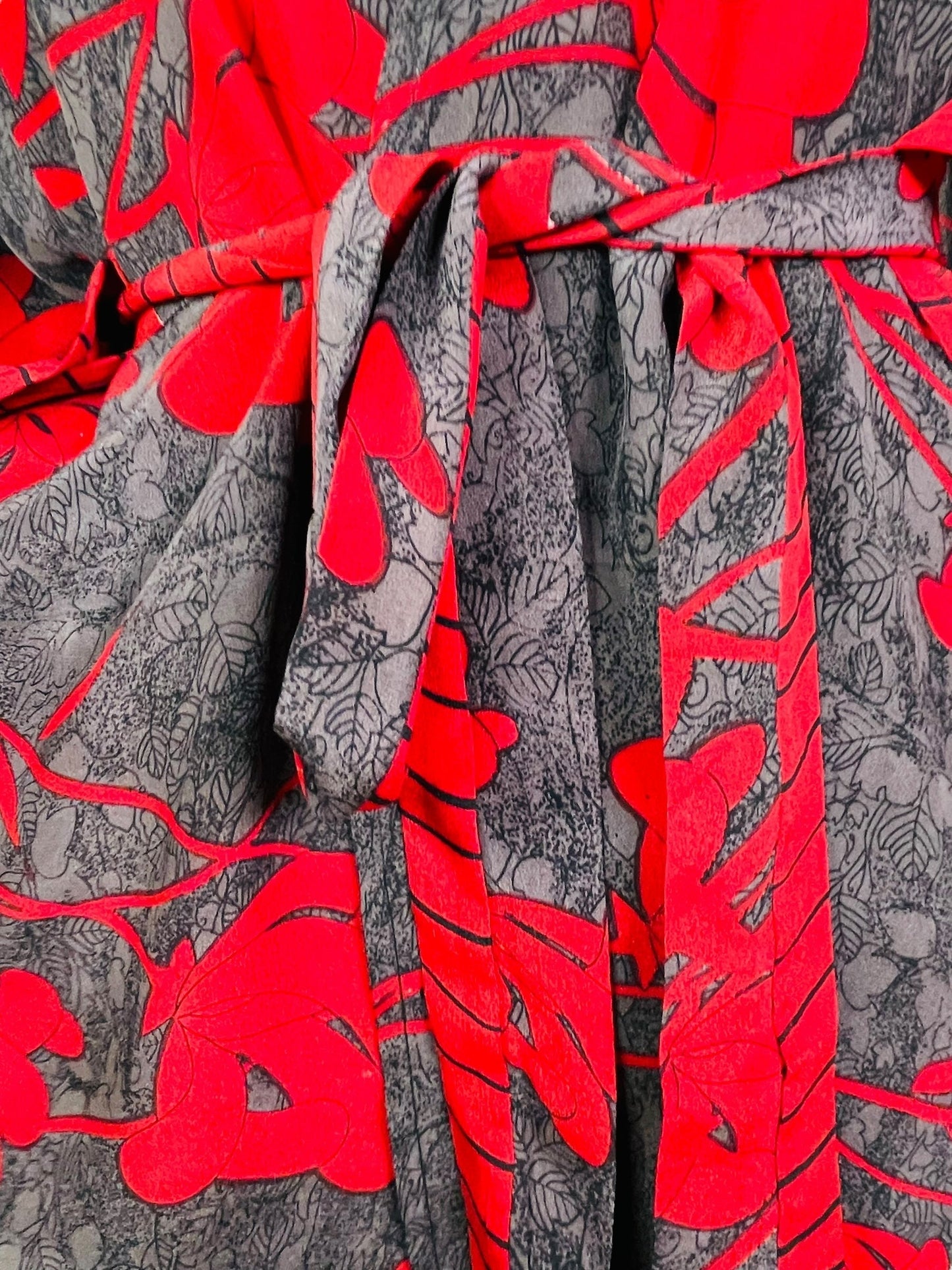 PRC7513B Avatar Pure Silk Kimono-Sleeved Jacket with Belt - Velora