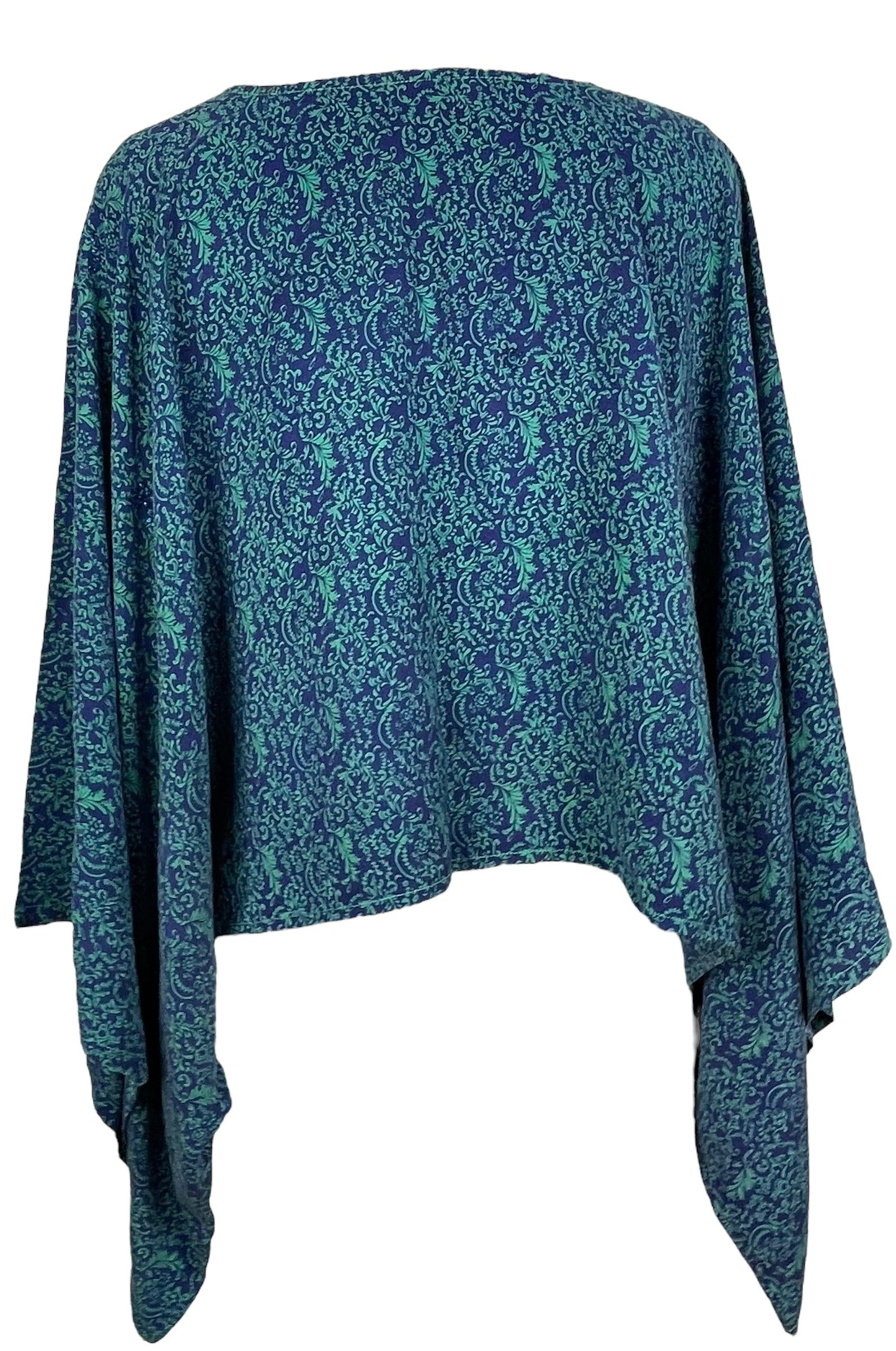 PRC7748 Avatar Pure Silk Kimono-Sleeved Top - Velora