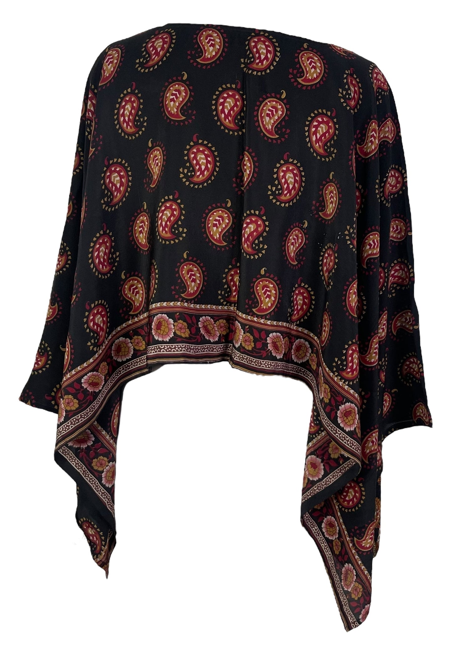 PRC6941 Avatar Pure Silk Capelet Poncho - Velora