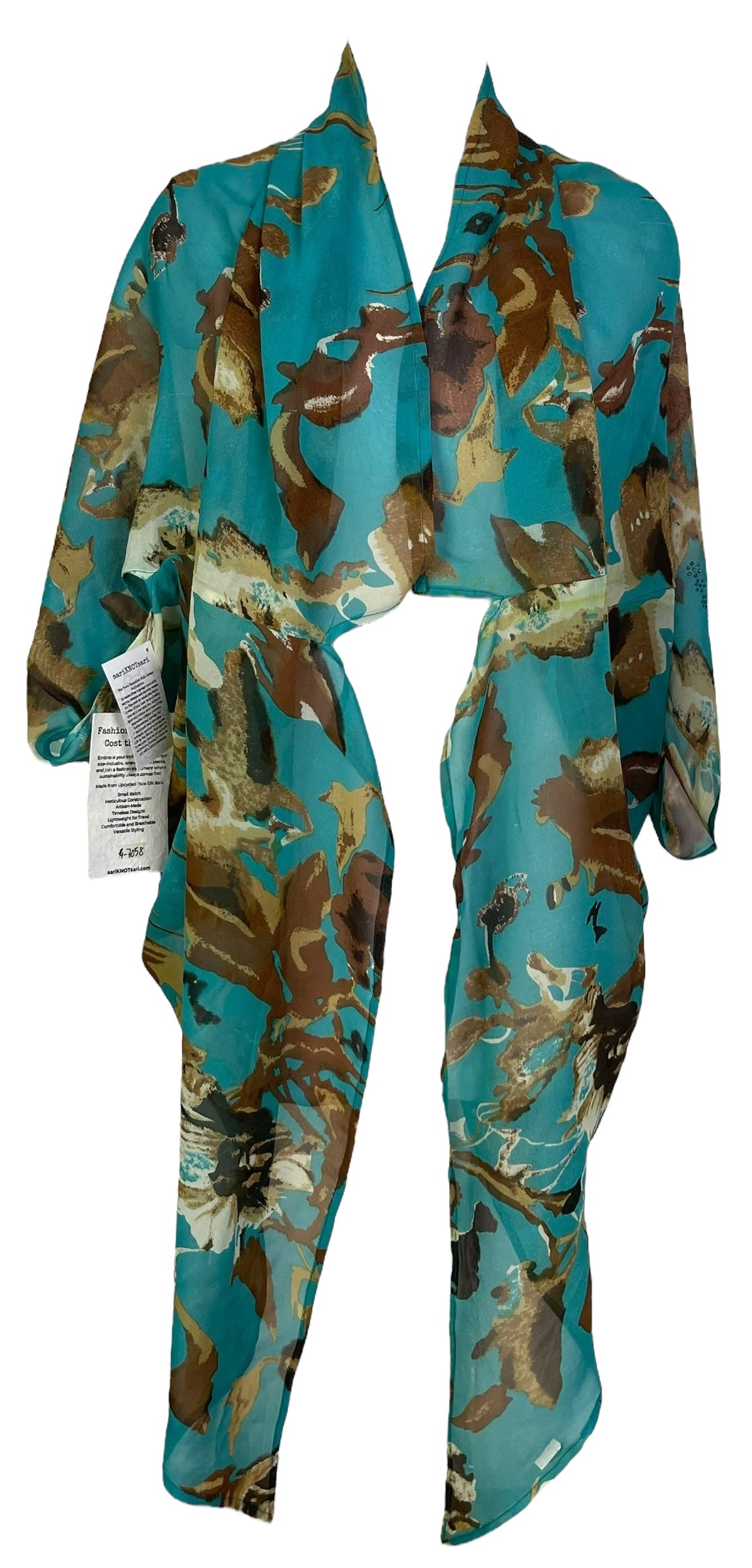 PRG7058 Sheer Avatar Pure Silk Cardigan - Velora