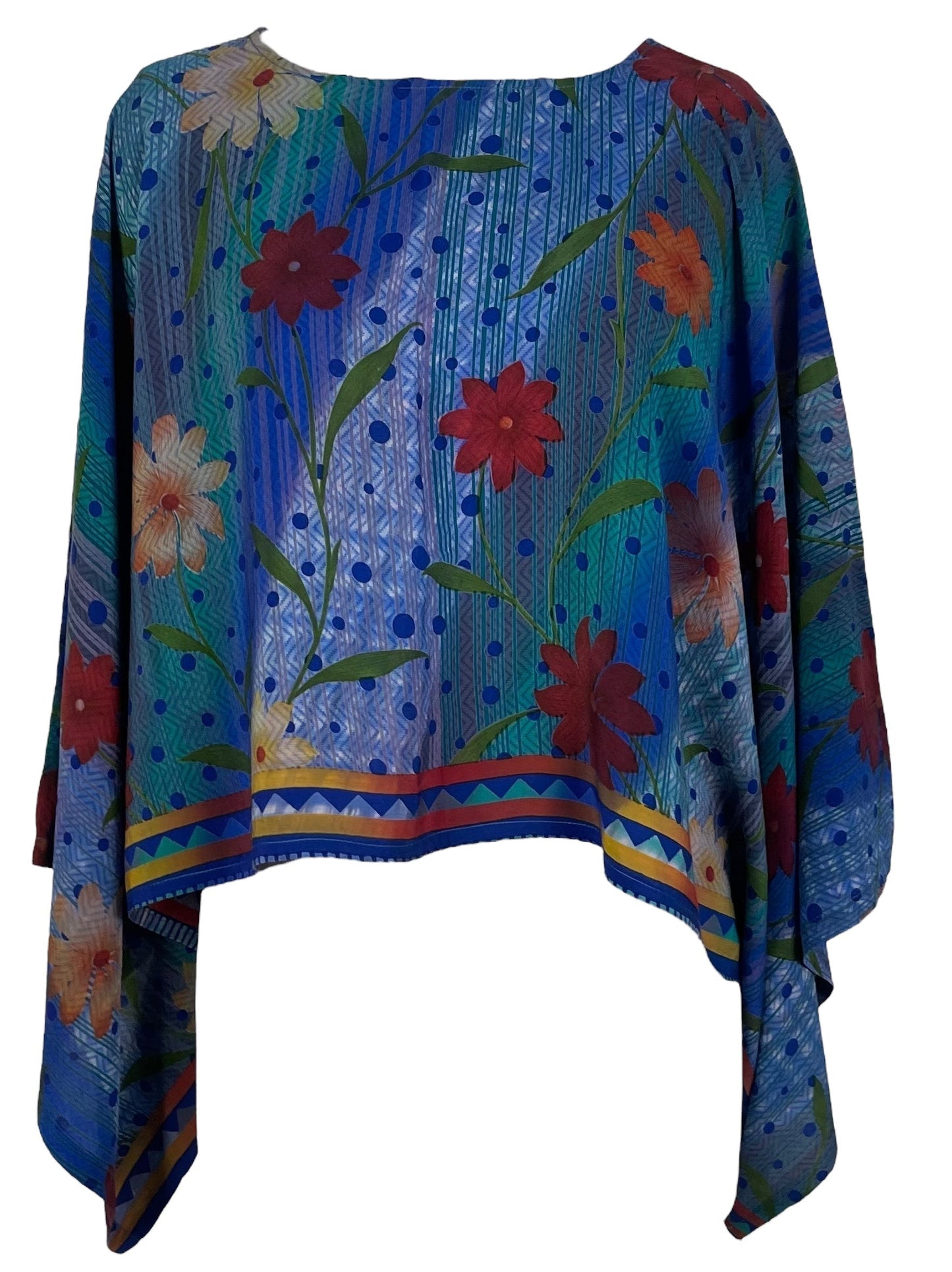 PRC6727 Avatar Pure Silk Kimono-Sleeved Top - Velora
