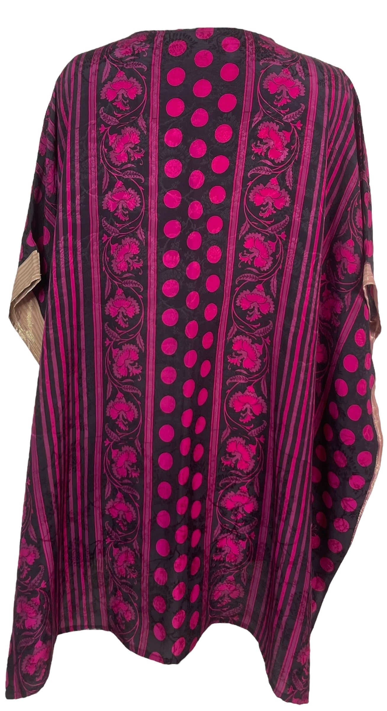 PRC7504 Avatar Pure Silk Short Kaftan Tunic with Slits - Velora