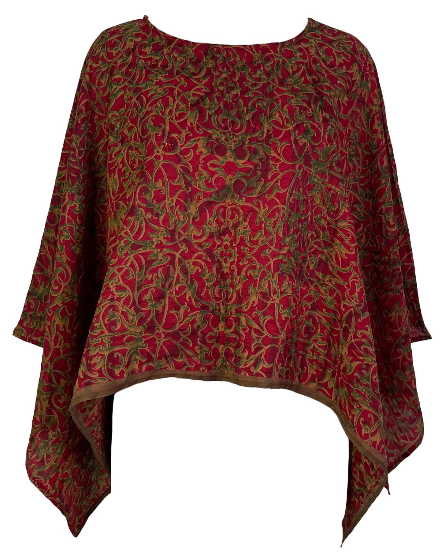 PRC7285 Avatar Pure Silk Capelet Poncho - Velora