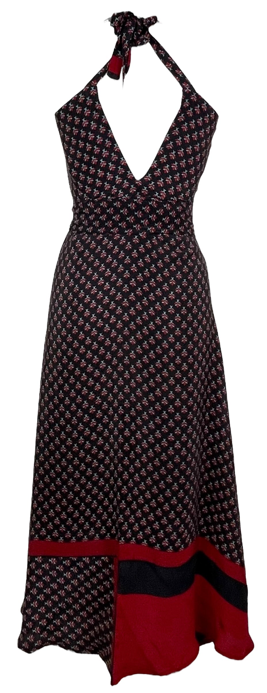 PRC7842 Avatar Pure Silk Maxi Dress with Belt - Velora