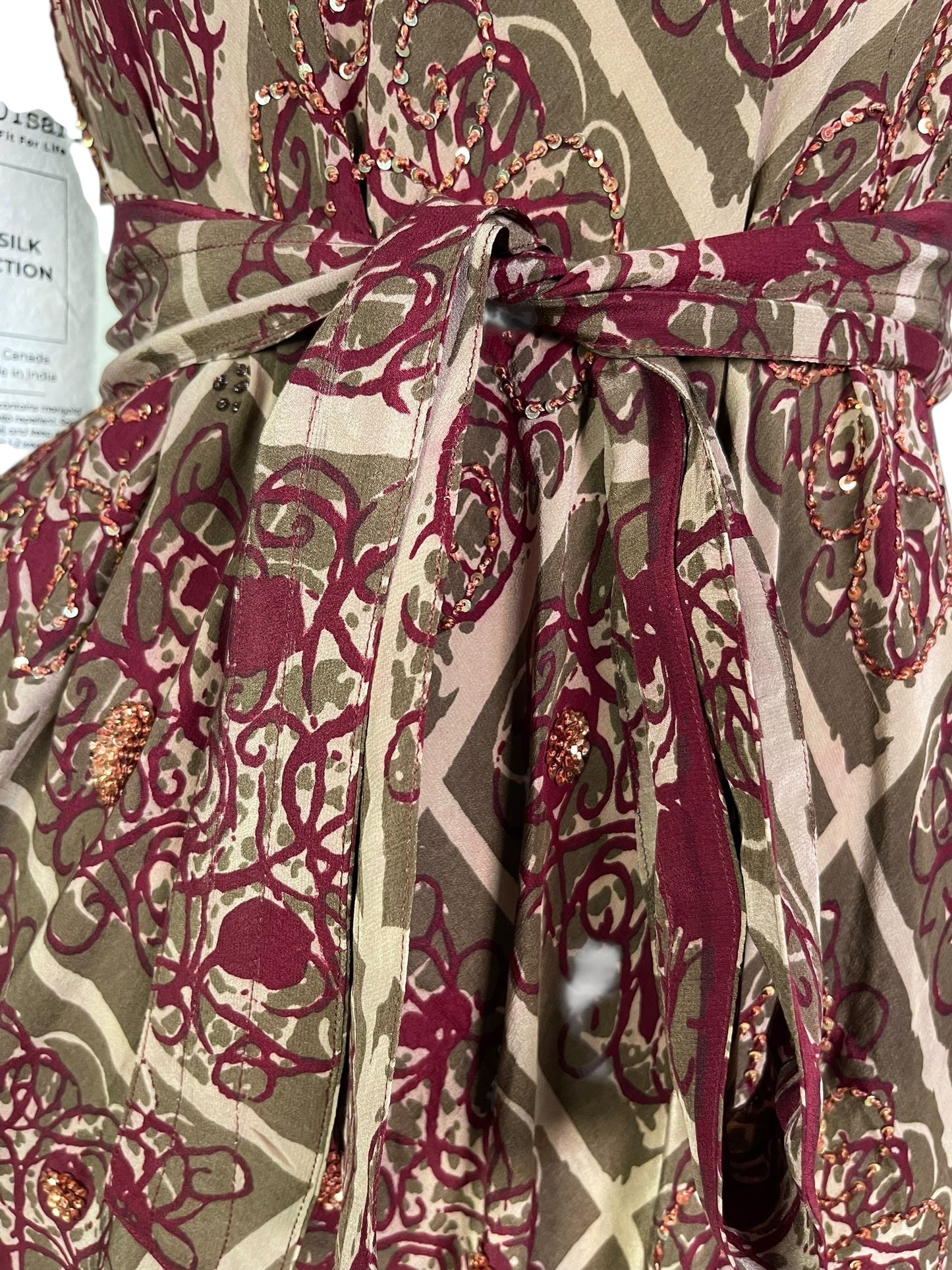 PRC7229 Avatar Pure Silk Maxi Dress with Belt - Velora